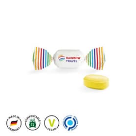 Bonbon Wickler, kompostierbar, Multivitamin Bonbon, Oval