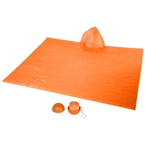 Xina Regenponcho in ballförmiger Hülle mit Schlüsselanhänger