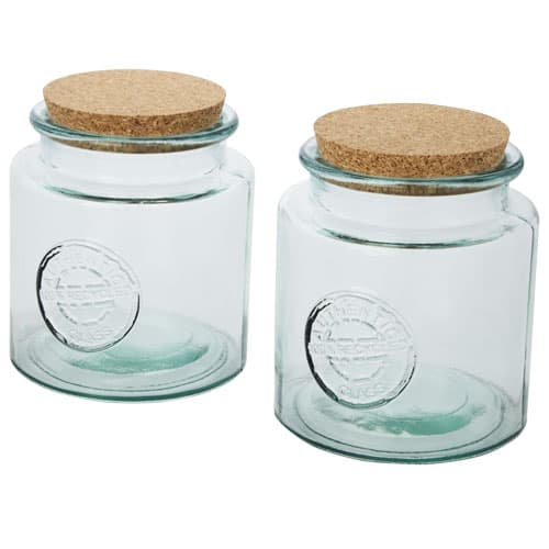 Aire 1500 ml 2-teiliges Behälterset aus recyceltem Glas