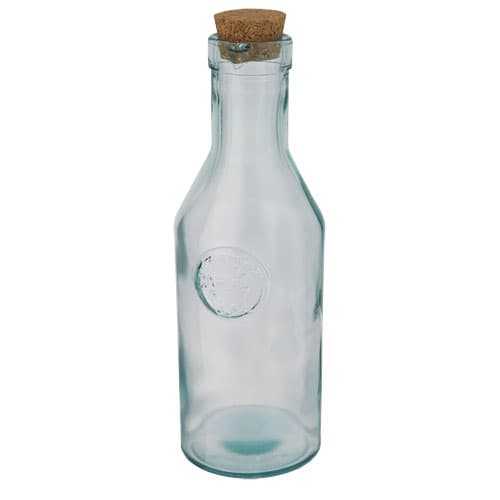 Fresqui Karaffe mit Korkdeckel aus recyceltem Glas 