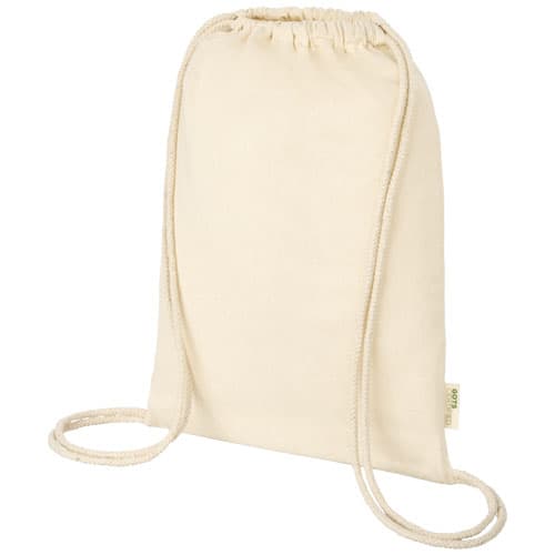 Orissa 100 g/m² GOTS Sportbeutel aus Bio-Baumwolle mit Kordelzug 5L