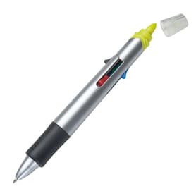 4-Farb-Kugelschreiber mit Textmarker 