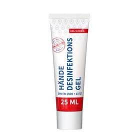 Hände-Desinfektionsgel (DIN EN 1500), 25 ml Tube