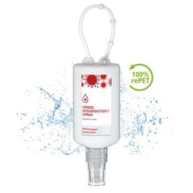 Hände-Desinfektionsspray (DIN EN 1500), 50 ml Bumper frost, Body Label (R-PET)