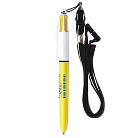 BIC® 4 Colours Sun ballpen + Lanyard