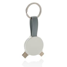 3-in-1 rundes Kabel, weiß
