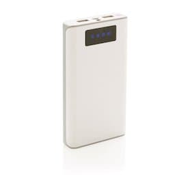 10.000 mAh Powerbank mit Display, weiß