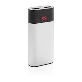 4.000 mAh Powerbank mit digitalem Display, silber