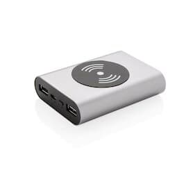 Aluminium 5.000 mAh Wireless 5W Pocket Powerbank, grau