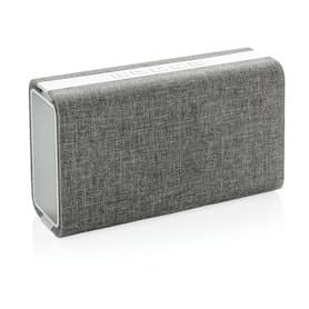 Vogue Lautsprecher und Powerbank mit Stoffbezug, grau