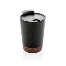 Kork Kaffeebecher, schwarz