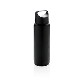 Flasche mit leuchtendem Logo, schwarz