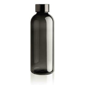 Auslaufsichere Trinkflasche mit Metalldeckel, schwarz