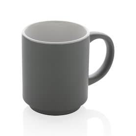 Stapelbare Keramiktasse, grau