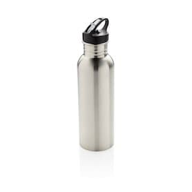 Deluxe Sportflasche aus Edelstahl, silber