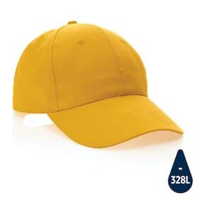 Impact 6 Panel Kappe aus 190gr rCotton mit AWARE™ Tracer, gelb