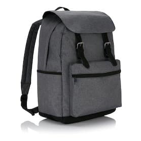 Laptop Rucksack mit magnetischen Schnallenverschlüssen, grau