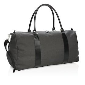 Wochenendtasche mit USB A-Ausgang, schwarz