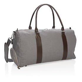 Wochenendtasche mit USB A-Ausgang, grau