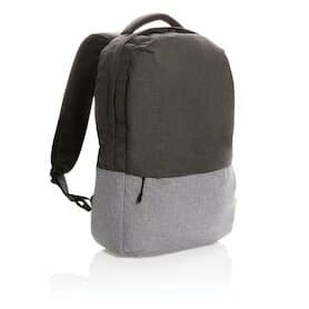 Duo Color RPET 15.6" RFID Laptop-Rucksack, PVC-frei, grau