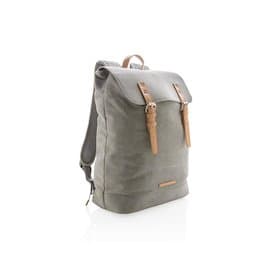 Canvas Laptop-Rucksack, PVC-frei, grau