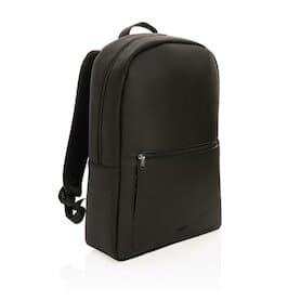 Swiss Peak Deluxe PU Laptop-Rucksack, PVC-frei, schwarz