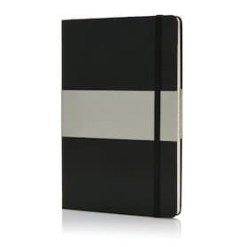 A5 Hardcover Notizbuch kariert, schwarz