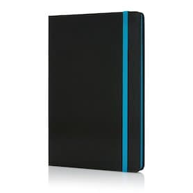 Deluxe Hardcover A5 Notizbuch mit coloriertem Beschnitt, blau