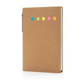 Haftnotizen im A6 Kraft-Booklet mit Stift, braun