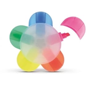 Textmarker Blume mit 5 Farben