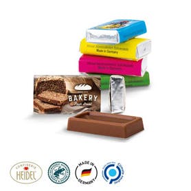 Napolitain mit Papierbanderole Heidel Alpenvollmilch Schokolade
