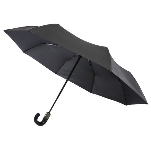 Montebello 21" Vollautomatik Kompaktregenschirm mit gebogenem Griff
