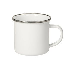 Emaille-Becher Cozy, white