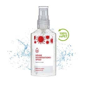 Hände-Desinfektionsspray (DIN EN 1500), 50 ml, Body Label (R-PET)