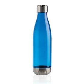 Auslaufsichere Trinkflasche mit Stainless-Steel-Deckel, blau