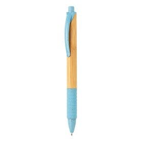 Bambus & Weizenstroh Stift, blau