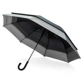 Swiss Peak 23'' zu 27'' erweiterbarer Regenschirm, schwarz
