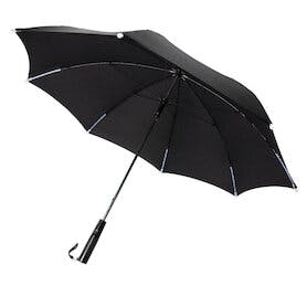 23" LED Schirm mit automatischer Öffnung, schwarz