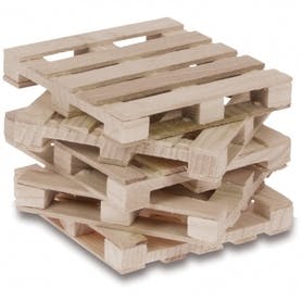Holzpalette für Zettelblock