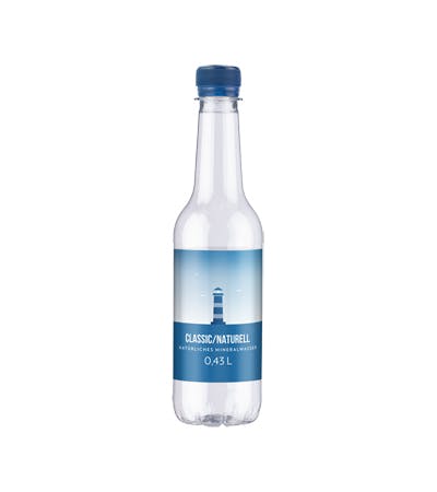 Wasserflasche Longneck 0,43 L aus recyceltem Kunststoff